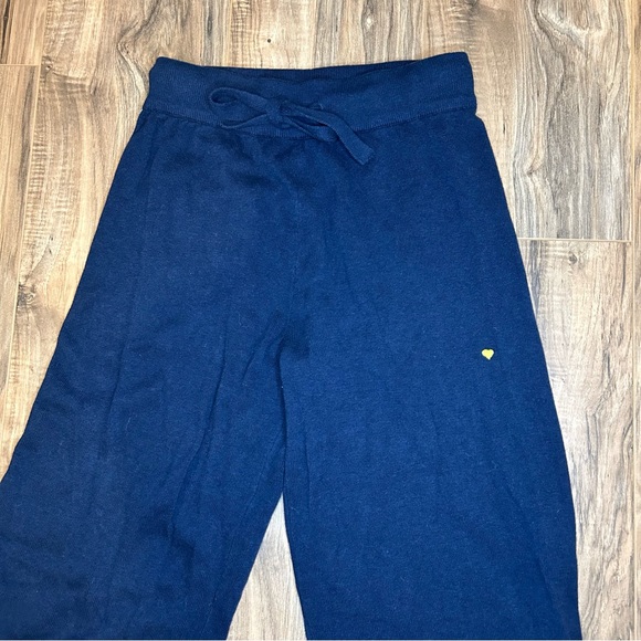 NWOT Anthropologie x Kerri Rosenthal Wide Leg Cotton Cashmere Navy Pants - Picture 8 of 12